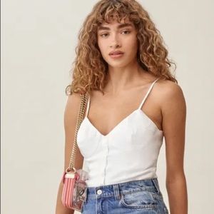 Reformation Cozumel Linen Top